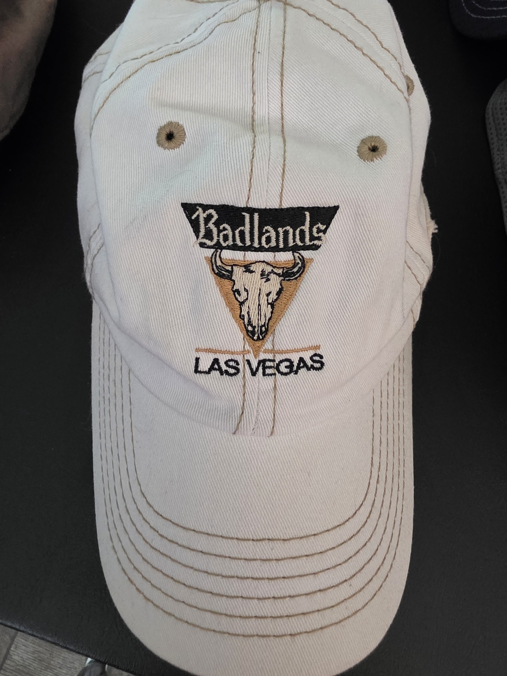 Badlands Las Vegas Embroidered Baseball Cap - Cream NWT